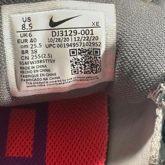 Nike Sneakers Womens 8.5 Air Zoom Pegasus 38 LE DJ3129 Multicolor Running Shoes - Picture 15 of 16